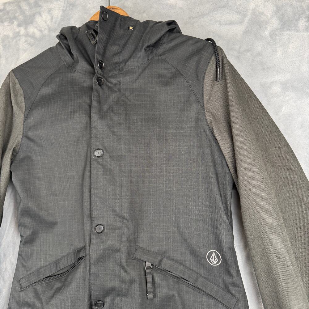 Volcom Thermonite‎ 10KMM Snowboarding Jacket Women’s XS Black Hooded Zip Vented